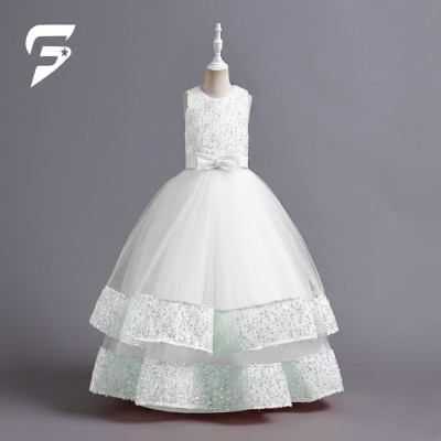 Beautiful Children Girls Evening Dress Kids Costume Pageant Lace Princess Dresses Flower Girls Dress Elegant Wedding Dres