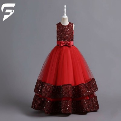 Beautiful Children Girls Evening Dress Kids Costume Pageant Lace Princess Dresses Flower Girls Dress Elegant Wedding Dres
