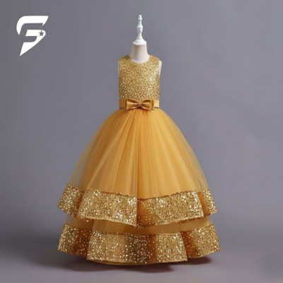 Beautiful Children Girls Evening Dress Kids Costume Pageant Lace Princess Dresses Flower Girls Dress Elegant Wedding Dres  - 701