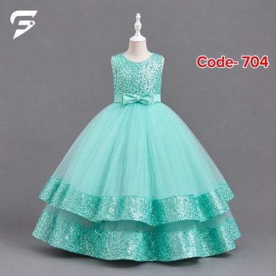 Beautiful Children Girls Evening Dress Kids Costume Pageant Lace Princess Dresses Flower Girls Dress Elegant Wedding Dres - 704