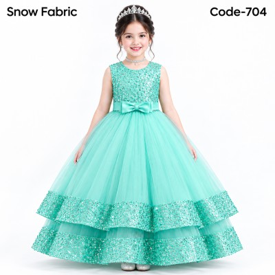 Beautiful Children Girls Evening Dress Kids Costume Pageant Lace Princess Dresses Flower Girls Dress Elegant Wedding Dres - 704